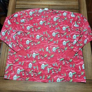 Uniform Advantage Red Scrub Jacket "Surfin' Santa"